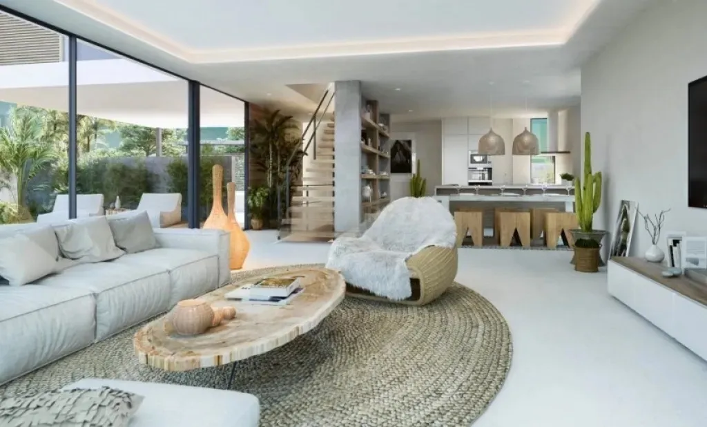 Modern villas on the front line of the golf course