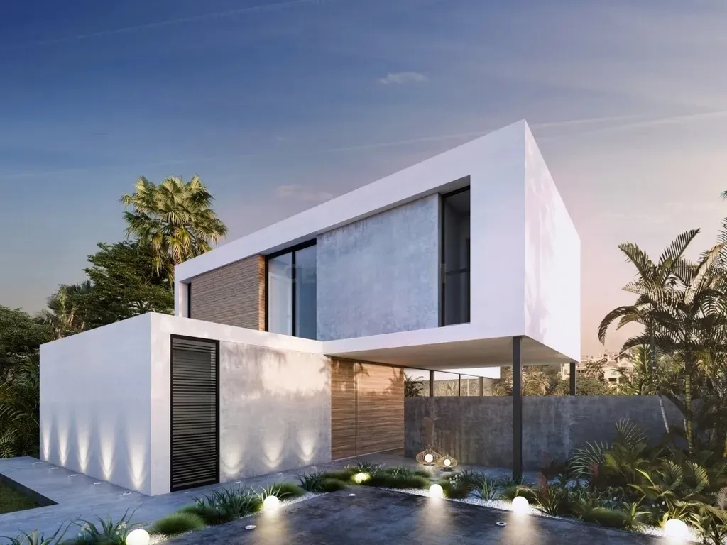 Modern villas on the front line of the golf course